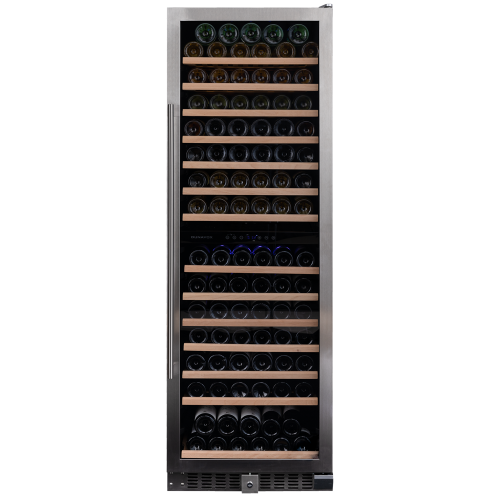 Dunavox GRANDE-166 vinskåp för 166 flaskor med professionell kapacitet och två zoner