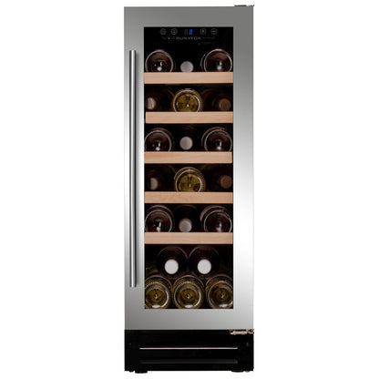 Dunavox FLOW-19 inbyggbar vinkyl för 19 flaskor med glasdörr och LED-touchdisplay