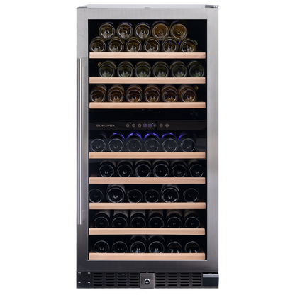 Dunavox GRANDE-94 vinskåp för 94 flaskor med två temperaturzoner och LED-belysning